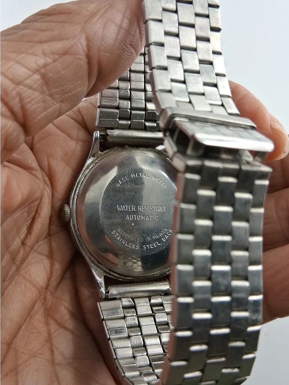 Timex Silver Stainless Steel Men's Watch with White Dial